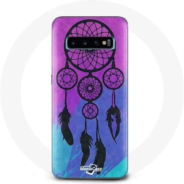 Funda Para Samsung Galaxy S10 AtrapasueñOs Negro Fondo Azul Y Morado-image