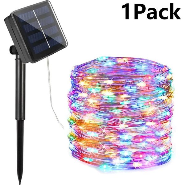 Tira De Luces LED Impermeables Solares Para Exteriores, Guirnalda De Hadas Para JardíN, DecoracióN NavideñA, Luz Ambiental, 30 M/20/10/5 M 30M-image