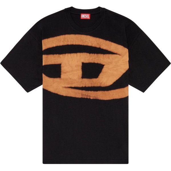 Diesel Camiseta De Manga Corta Holgada De AlgodóN Para Hombre Tops Negro Naranja A148720QKAS-9XX L Brown-image
