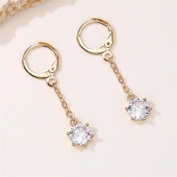 Pendientes Largos Colgantes Huitan Para Mujer DiseñO Simple De Moda Pendientes Creativos Con Borlas Uso Diario JoyeríA Exquisita Para NiñAs-image