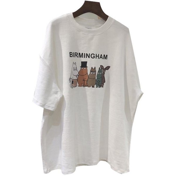 KoreańSki T-Shirt Z KróTkim RęKawem Dla Kobiet Ins Modny Damski Letni Nowy LuźNy Casualowy Top W Stylu Harajuku 2XL White-image