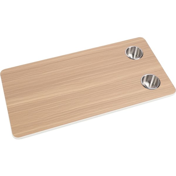 Wymienna PłYta StołU Do Kampera Z 2 Uchwytami Na Kubki 31,49X15,74 Cala Panel StołU łOdziowego Z Litego Drewna Dla Beige-image