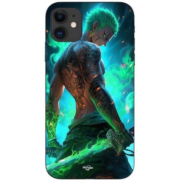 Funda De TeléFono - Maniacase - Iphone 12 Mini - One Piece Zoro - Silicona - Flexible-image