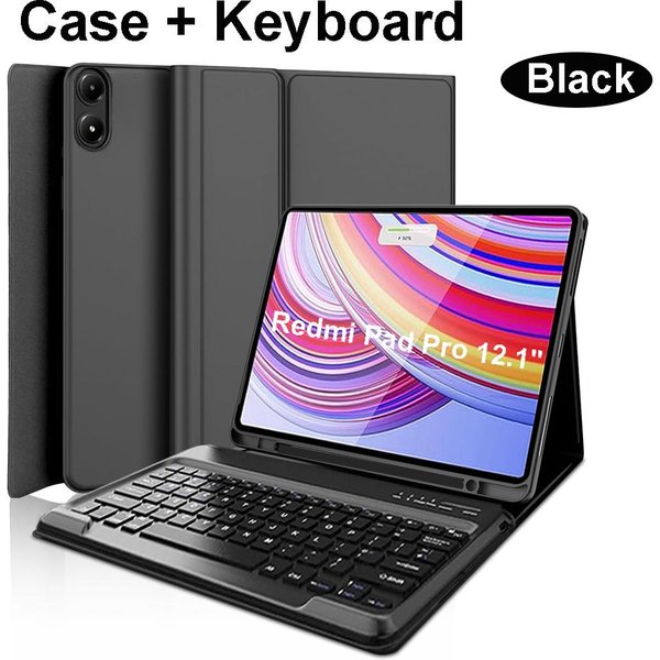 Etui Do Redmi Pad Pro 12,1 Cala, Pokrowiec Z Klawiaturą Do Poco Pad 12,1 Cala Hebrew Keyboard-image