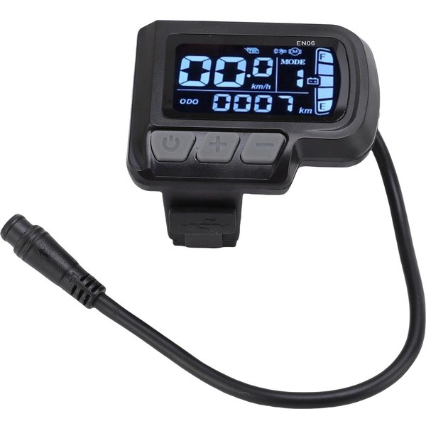 Medidor LCD EléCtrico EN06 Pantalla LCD Panel De Control Con Cable USB De 6 Pines Impermeable Para Bicicleta EléCtrica-image
