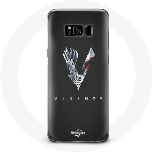 Funda - Vikings - Samsung Galaxy S8 - RíGida - ProteccióN - Logo V Espada Gris-image