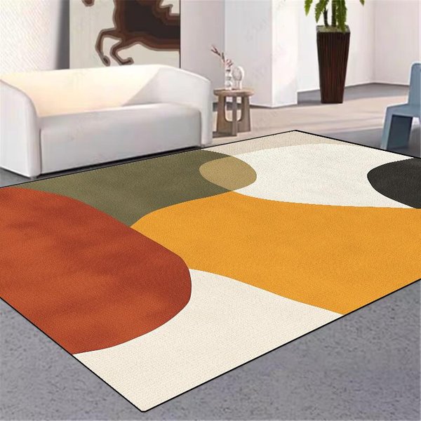 Nowoczesny Geometryczny Abstrakcyjny DużY Dywan Do Wystroju Salonu Dywanik W Strefie Sofy 80X120Cm(31X46In) Orange-image