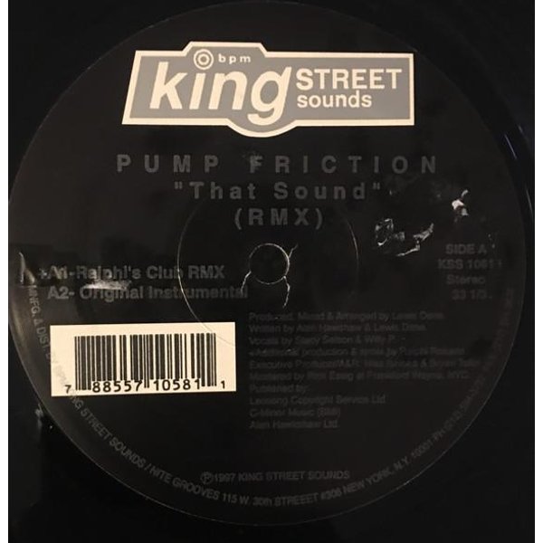 Disco De 12 Pulgadas Pump Friction - Ese Sonido (Rmx) KSS1061 BPM King Street 1997 Ee. Uu. Dance Y ElectróNica Usado Gray-image