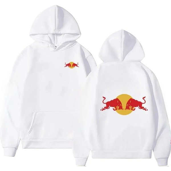 MęSka Bluza Z Kapturem Wiosna Jesień MęSka Codzienna Moda DłUgi RęKaw Bluzy Z Kapturem LuźNe Wygodne CiepłE Bluzy Sportowe 3XL White-image
