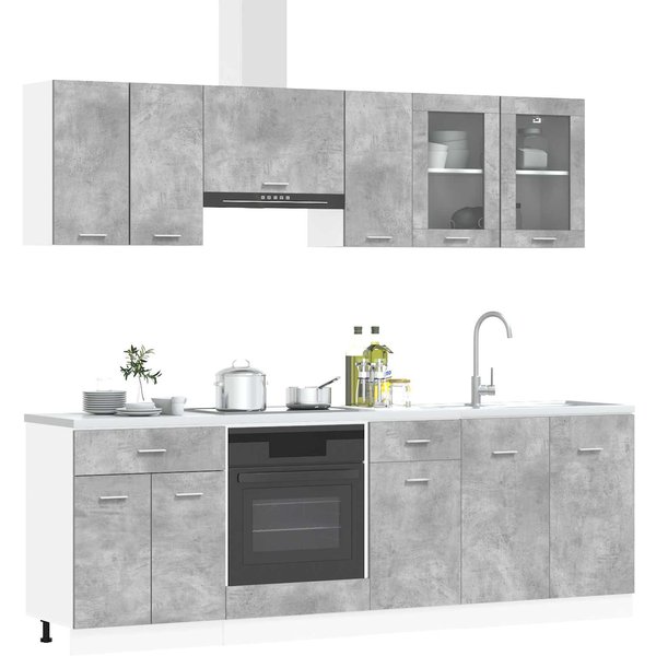 Conjunto De Muebles De Cocina Lyon 8 Piezas Madera De IngenieríA-image