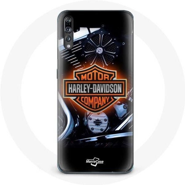 Funda Para Huawei P20 - Harley Davidson - Logo - RíGida - Negra - ProteccióN-image