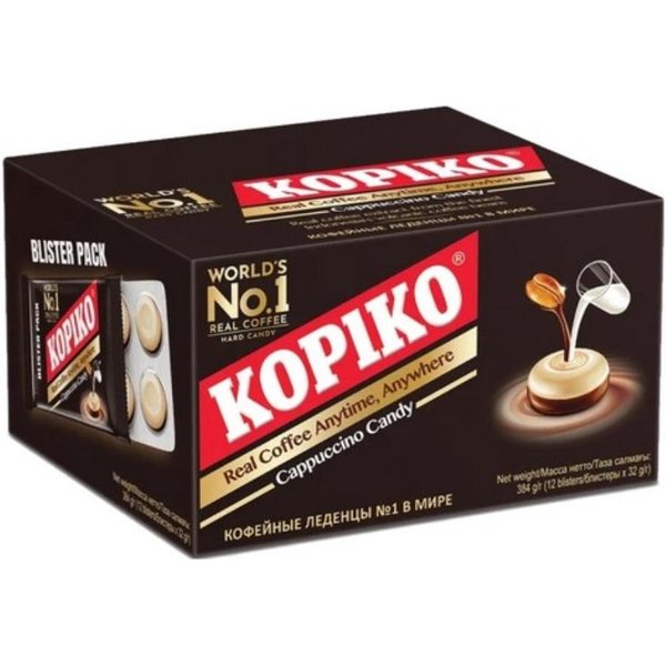 Kopico Cukierki O Smaku Kawy Bez Cukru, Blister 32G / Opakowanie Zbiorcze (100 KawałKóW) Cappuccino-1Unit (12Ea)-image