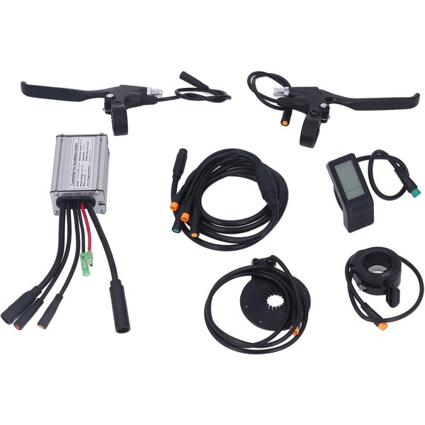 Kit De ModificacióN Para Bicicleta EléCtrica Impermeable Controlador 15A Kit Panel LCD4 Para Motor 250W-image