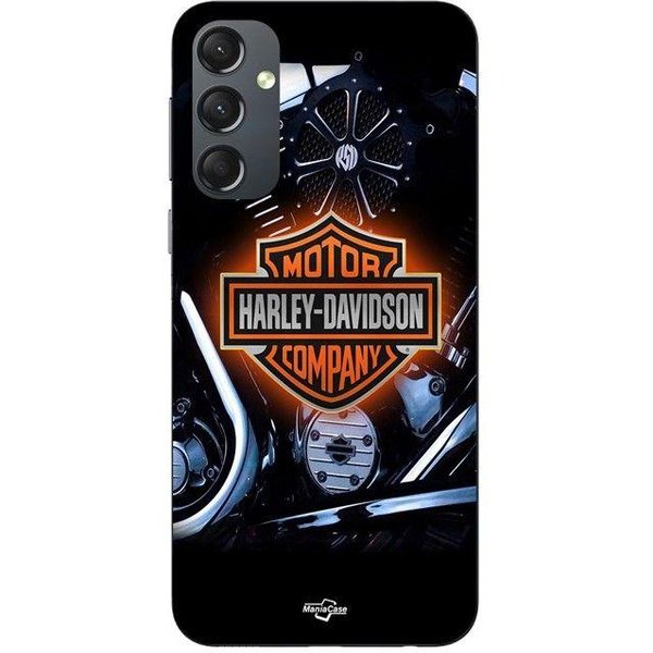 Etui Na Telefon - Maniacase - Samsung Galaxy S23 FE - Silikonowe - Czarne - Logo Harley Davidson-image