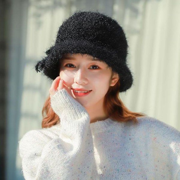 Gorro De Punto Para Mujer OtoñO E Invierno Moda Y VersáTil Gorro De Punto Grueso Y Afelpado CáLido Gorro De Pescador-image