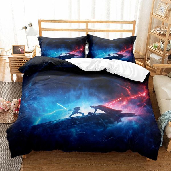 Minimalizm Anime Zestaw PośCieli King Queen Double Full Twin Single Size Zestaw PośCieli EU Single(135X200Cm) Black-image