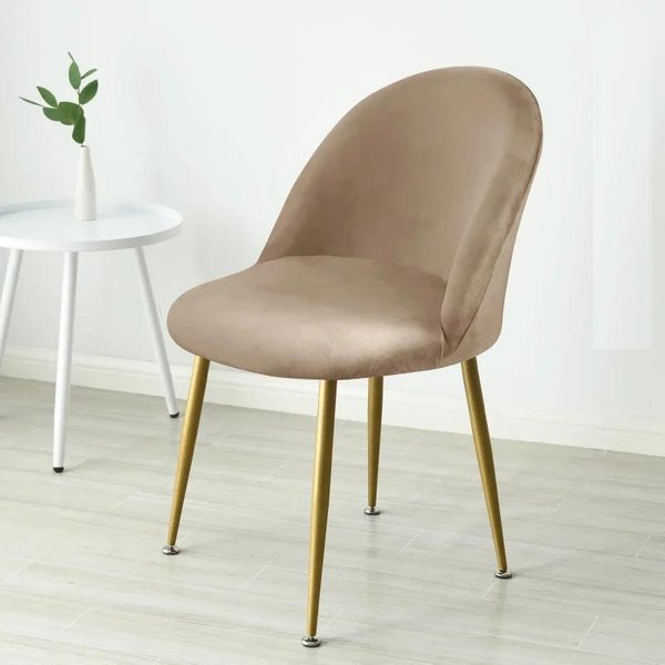 Pokrowiec Na KrzesłO Super MięKki Zakrzywione KrzesłA Do Jadalni Pokrowiec Niskie Oparcie Elastyczne Pokrowce Na Siedzisko Do Wystroju Kuchni Hotelu 1 Szt. Aksamitny Dziobak 1Pc Chair Cover-image