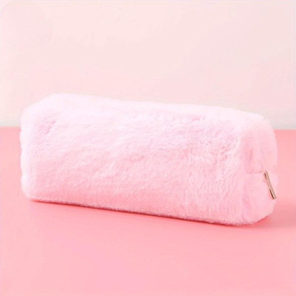 Estuche Kawaii Peluche Bolsa Para LáPices Kit Escolar Para NiñA PapeleríA Estuche De Gran Capacidad Caja Para BolíGrafos Neceser Bolsa De Almacenamiento Color Rosa-image