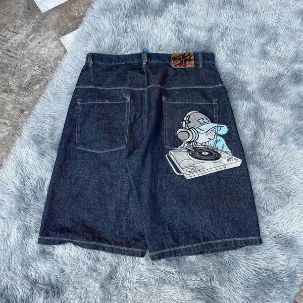 Pantalones Cortos Vintage Roguewave Y2K Harajuku Hip Hop Estampado Holgados Vaqueros Gimnasio Verano Nuevo Hombre Y Mujer GóTico Pantalones Cortos De Baloncesto Streetwear XL-image