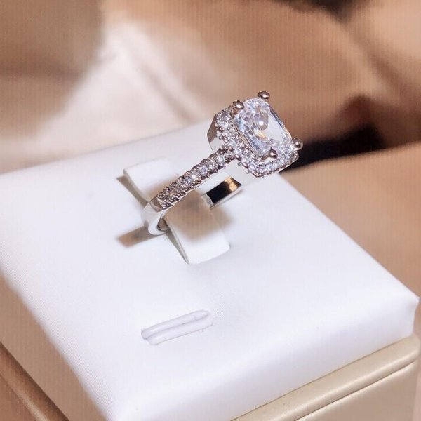 Nuevo Anillo De Plata Con Circonita Europea Y Americana Wish Jewelry Anillo De Diamante Emulado No. 10-image