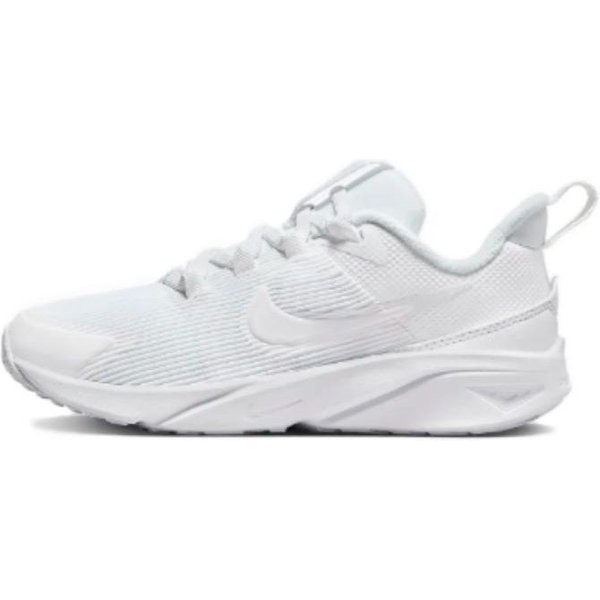 Zapatillas Nike Star Runner 4 PS Triple Blanco Para NiñOs Platino Puro DX7614-100 33.5 White-image