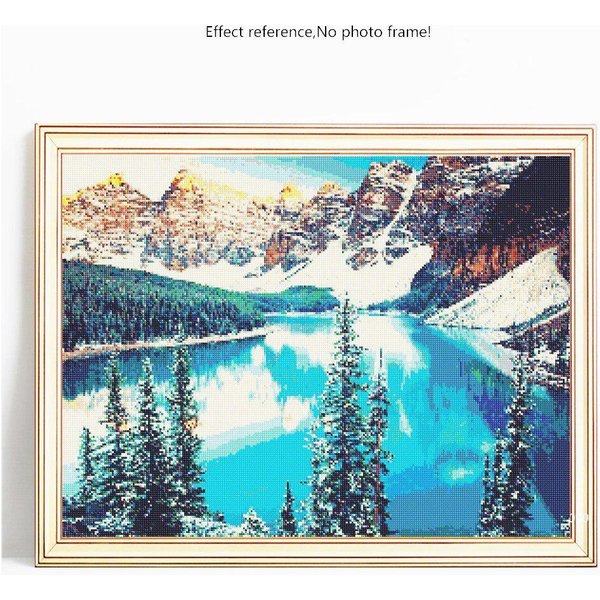 Bordado De Diamantes 5D DIY Paisaje Lago Redondo Completo PedreríA Cuadros Pintura De Diamantes 20X30-image