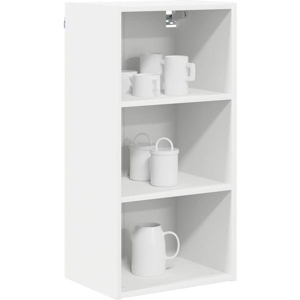 Armario De Pared Con Almacenamiento Blanco 40 X 29,5 X 80 Cm Madera De IngenieríA-image