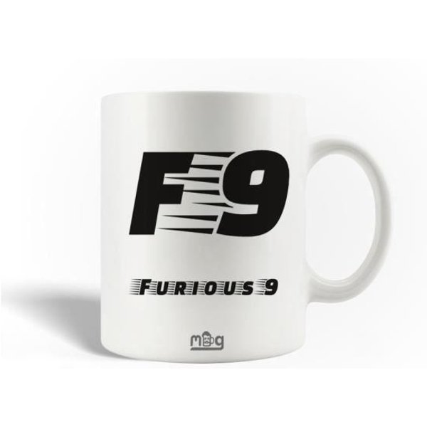Mug En CéRamique Fast & Furious 9 Logo Noir-image