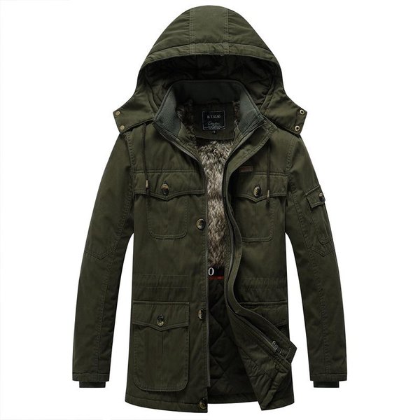 Nueva Chaqueta De Invierno Para Hombre Con Terciopelo Y Capucha Gruesa, Lavable, Resistente Al FríO, Para Hombre 5XL Black-image