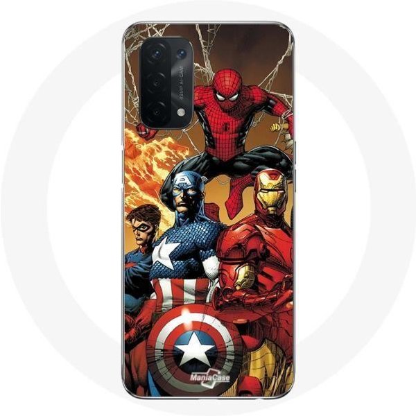 Funda Para Oppo A74 5G - Maniacase - Avengers Invasores - Flexible - Blanca - Mixta-image