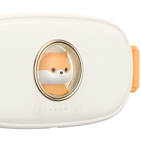 CinturóN Calefactor Uterino 4 Niveles Ajustables Reductor De Dolor Vibratorio Compresa Caliente Almohadilla De Masaje Para Espalda Cintura Blanco-image