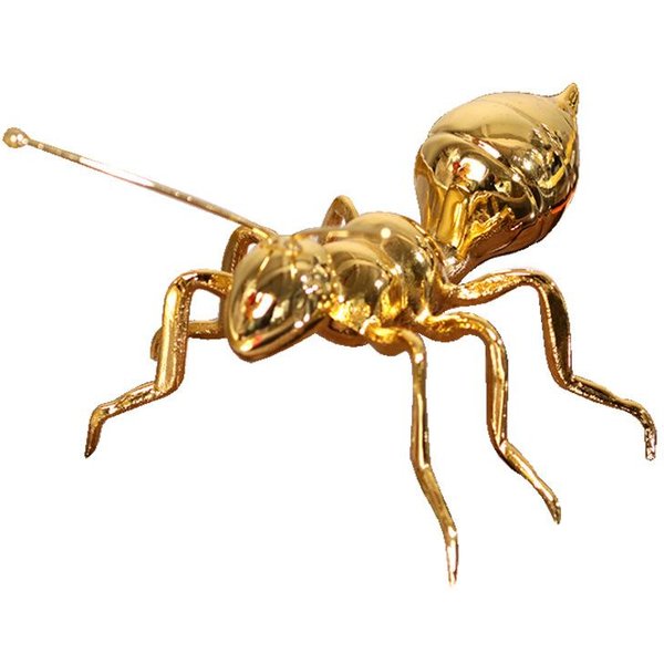 PokóJ Modelowy MięKka Dekoracja Metalowa MróWka Dekoracje Biurkowe Personalizowane Biuro Kreatywne Ozdoby OwadóW Brown-image