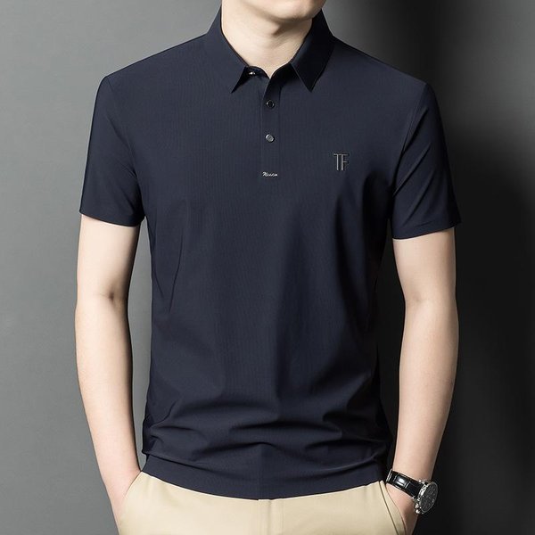 Polo De Manga Corta Para Hombre, Ropa Nueva De Verano, Camiseta Fina Casual De Negocios Para Mediana Edad, Camiseta Interior 3XL-image