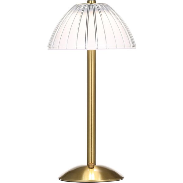 LáMpara De Mesa InaláMbrica LáMpara De Escritorio LED Recargable Por USB Con Control TáCtil Regulable 3 Colores De Luz Bronce-image