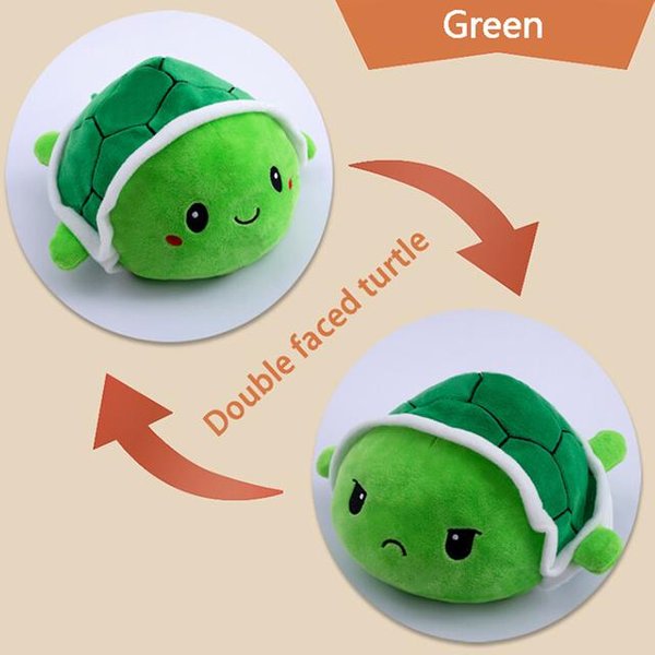 15-25Cm Kawaii Odwracana ŻółW Pluszowa Zabawka Urocze Pluszowe ZwierząTko Lalka ŻółW ZłY Odwracany WesołY Zabawka Prezenty ŚWiąTeczne Dla Dzieci 15Cm-image