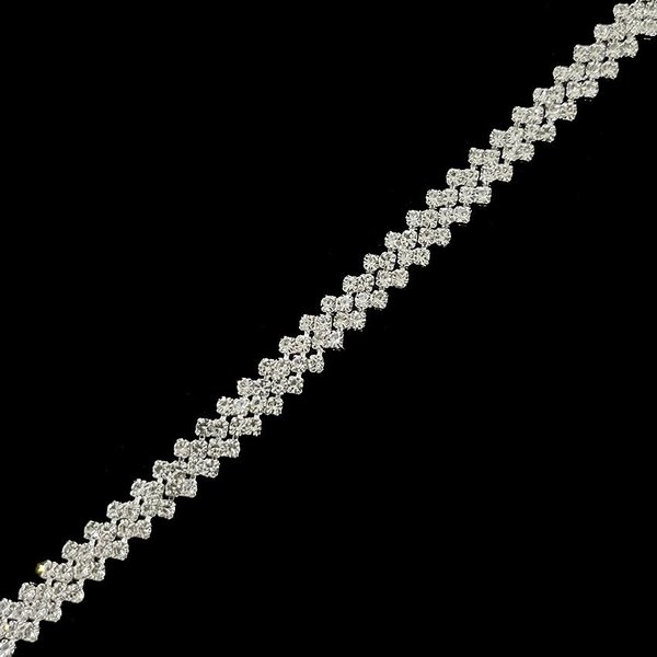 Tobillera De Playa De Amor Con Diamantes Completos De Personalidad De Moda, Lujo Ligero Con Forma De CorazóN Electrochapado, JoyeríA Para El Pie Con Gota De Agua De PedreríA Incrustada Gray-image