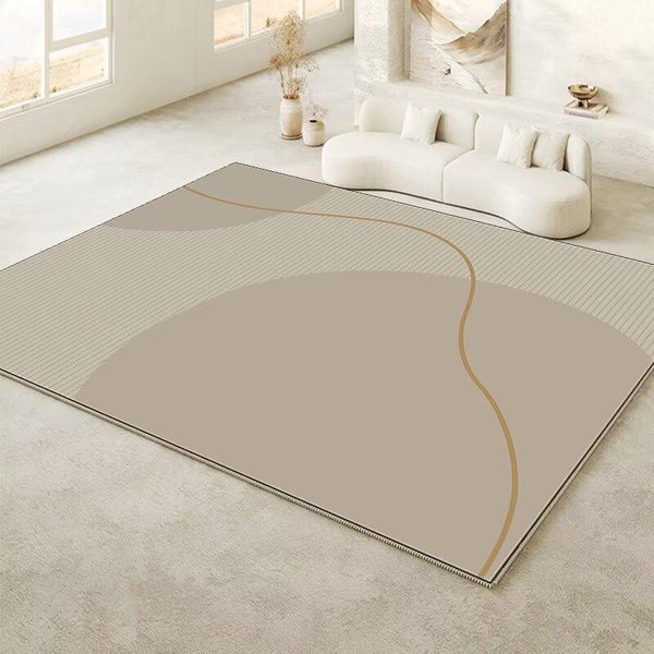 Nowoczesny Dywan W Stylu Ins Do Salonu Luksusowy Dywan Jednokolorowy MięKki Dywan Dekoracyjny Do Sypialni ŁAtwy W Czyszczeniu DużY Rozmiar Mata Pod Stolik Kawowy 60*90Cm-image