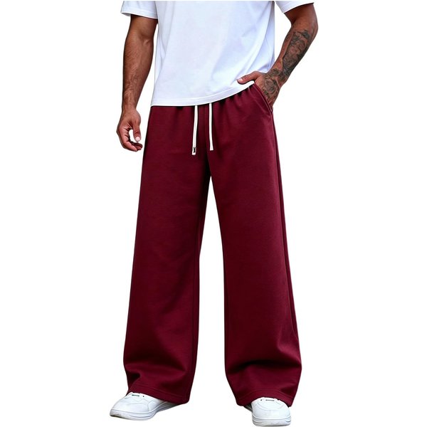 MęSkie Kolorowe Spodnie Dresowe O Prostym Kroju Xxxl Brown-image