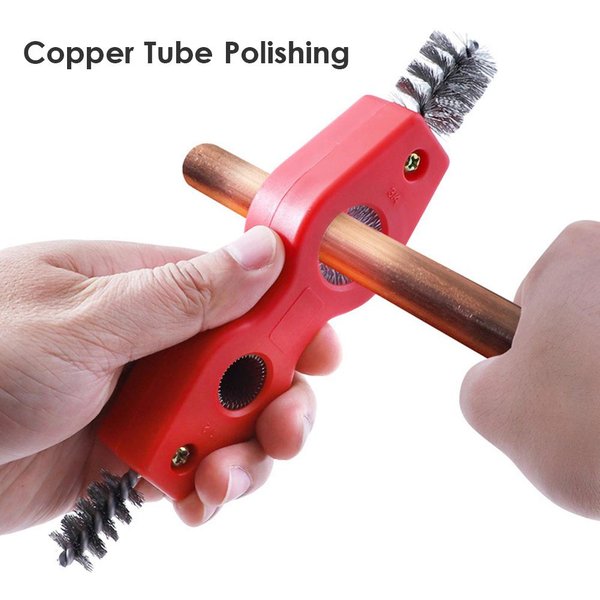 Juego 4 En 1 Limpiador Y Escariador De Tubos De Cobre Pulido Tubo Herramienta De Biselado Tubo Interior Exterior Escariador Desbarbador Para PVC Rojo-image