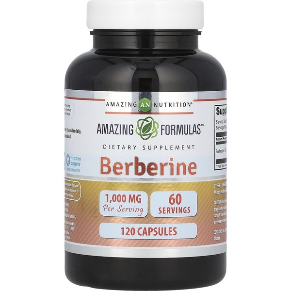 Amazing Nutrition, Berberyna, 1000 Mg, 120 KapsułEk (500 Mg Na KapsułKę)-image