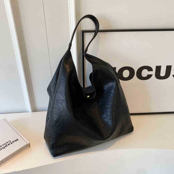 Bolso Retro Maillard Para Desplazamientos De Gran Capacidad Para Mujer Estilo Coreano Nuevo Trabajo Bolsa De Compras OtoñO E Invierno Bolso Tote De Un Hombro-image