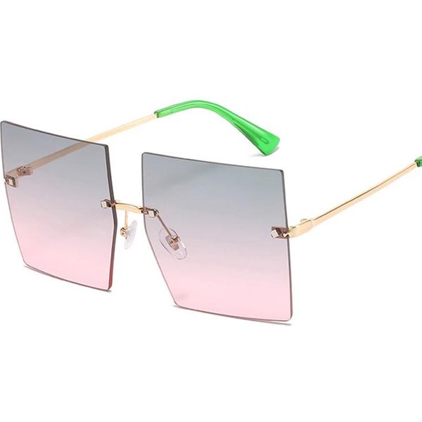 Damskie Luksusowe Bezoprawkowe Kwadratowe Vintage Okulary PrzeciwsłOneczne Damska Marka Modowa Projektant Przezroczyste Oculos De Sol Odcienie-image