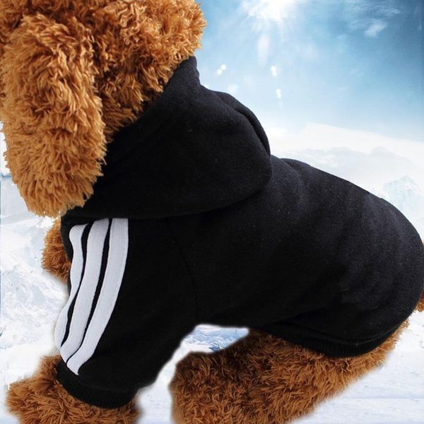 Ropa Para Perros Y Mascotas, Mono CáLido Para Perros, Gatos, Cachorros, Ropa Deportiva Al Aire Libre, Abrigo Grueso Con Capucha Para Mascotas S Negro-image