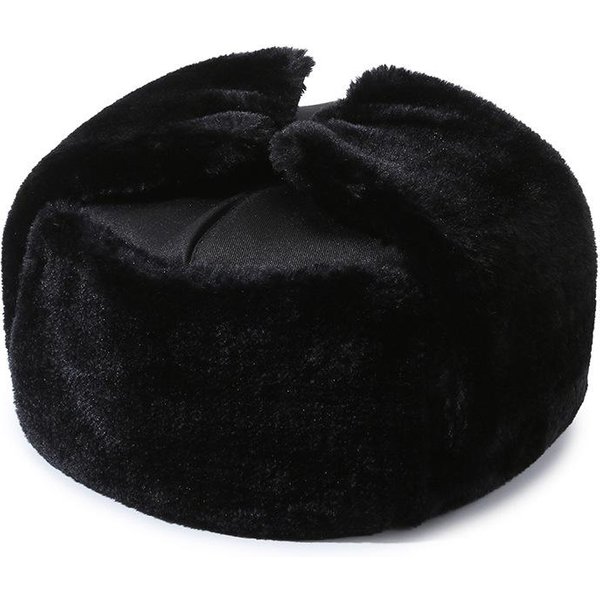 Gorro De Invierno Para Exteriores Engrosado Resistente Al FríO Y CáLido Gorro Lei Feng Para Hombre Cortavientos Gorro De AlgodóN Del Noreste Gorro De Esquí Average Size Black-image