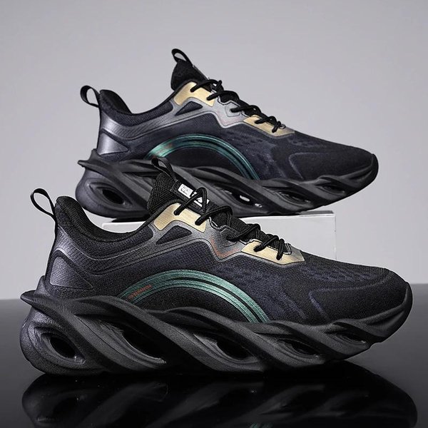 Zapatos Nuevos Para Hombre Zapatillas Deportivas Masculinas Casual Zapatos De Hombre Tenis Zapatos De Lujo Zapatillas De Entrenamiento Carrera Zapatos Transpirables Mocasines De Moda Para Correr 46 Black-image