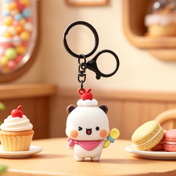 Nowe Breloczki Panda Bubu I Yier Wisiorki Panda NiedźWiedź Smakosz Uroczy KreskóWkowy NiedźWiedź Panda Breloczek Do Kluczy Wisiorek Do Plecaka Prezenty Dla Par Beige-image