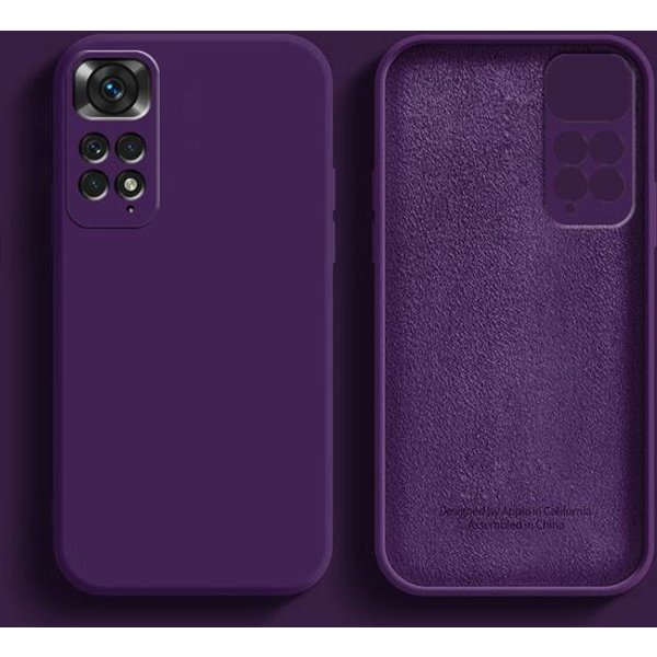 Etui Redmi Note 11 Pro Dla Xiaomi Redmi Note 11 S 11S Note11 Pro 5G Pokrowiec PłYnny Silikon MięKkie Etui Na Telefon Dla Redmi Note 11 Redmi Note 11 Pro 5G Ciemny Kolor Fioletowy-image