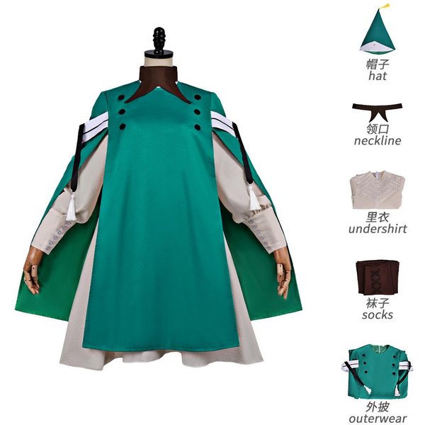 Sombrero De Bruja Atelier Coco Disfraz Cosplay Vestido De Bruja Medieval Con Sombrero Anime Tongari Boushi No Atelier Atuendo Traje Para Fiesta De Halloween S Blue-image