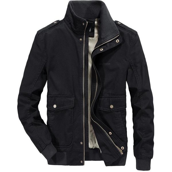 Chaqueta De Cuello Alto Para Hombre, Nueva Chaqueta Corta De OtoñO E Invierno, Informal, De Terciopelo Grueso Y TéRmica. 4XL-image