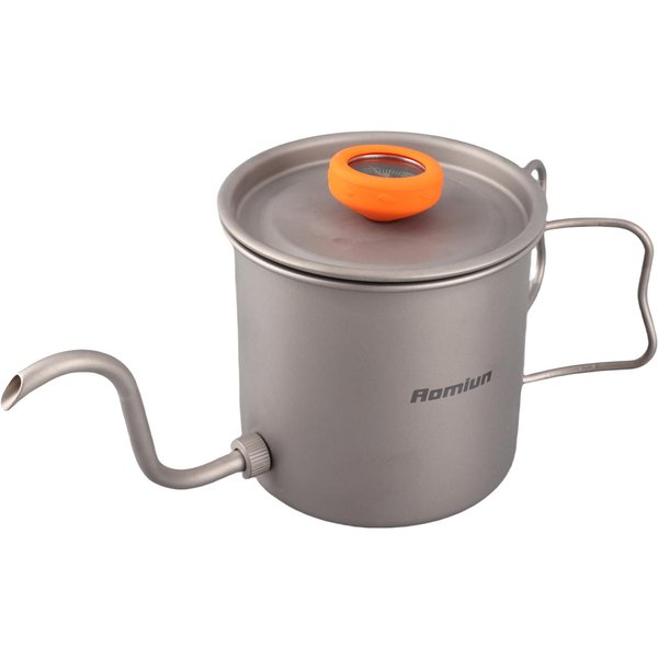Czajnik Do Kawy Outdoor Ti Pour Over 400Ml Czajnik Z GęSią Szyją Z Termometrem I SkłAdanym Uchwytem Gray-image